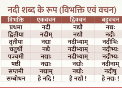 नदी शब्द के रूप (Nadi Ke Roop) – नदी शब्द रूप | Shabd Roop