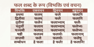 फल शब्द रूप - Phala Shabd Roop in Sanskrit